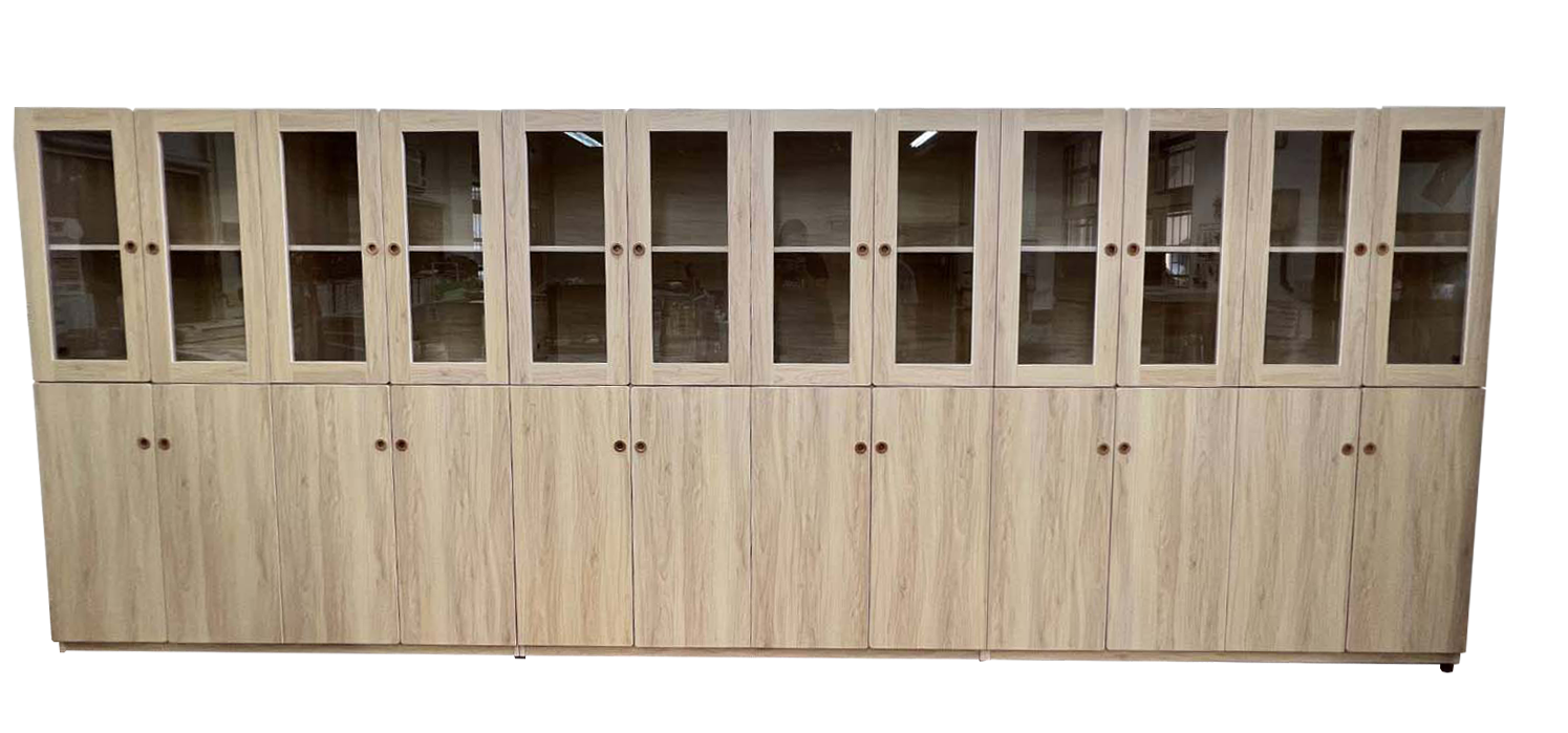 17.1 玻璃資料櫃(胡桃)