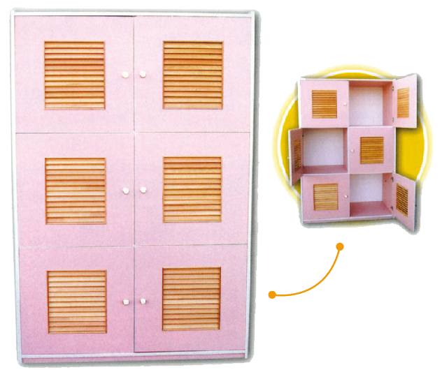 15.4 20~30人份六門百葉棉被櫃