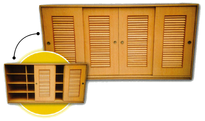 11.3 16格百葉棉被櫃