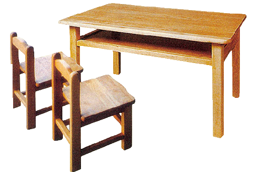 10.3 C-095原木抽屜桌、皇冠椅