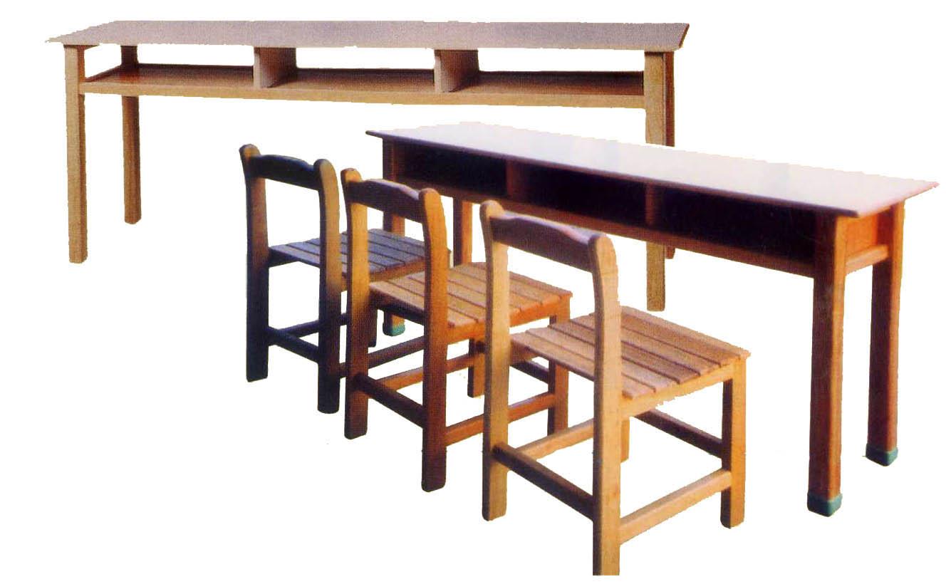 12.1 C-093 長方桌(3人)+補習椅(H39)